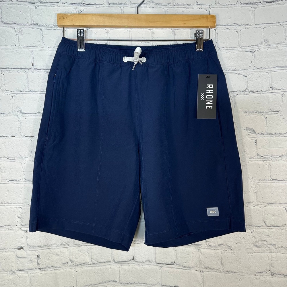 NEW Rhone R&R Trunk Navy Blue 7.5 Inch Inseam Swim Shorts Mens Small